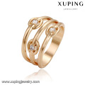 14694 Fashion jewelry zircon ring designs wholesale girls' 18k gold finger ring